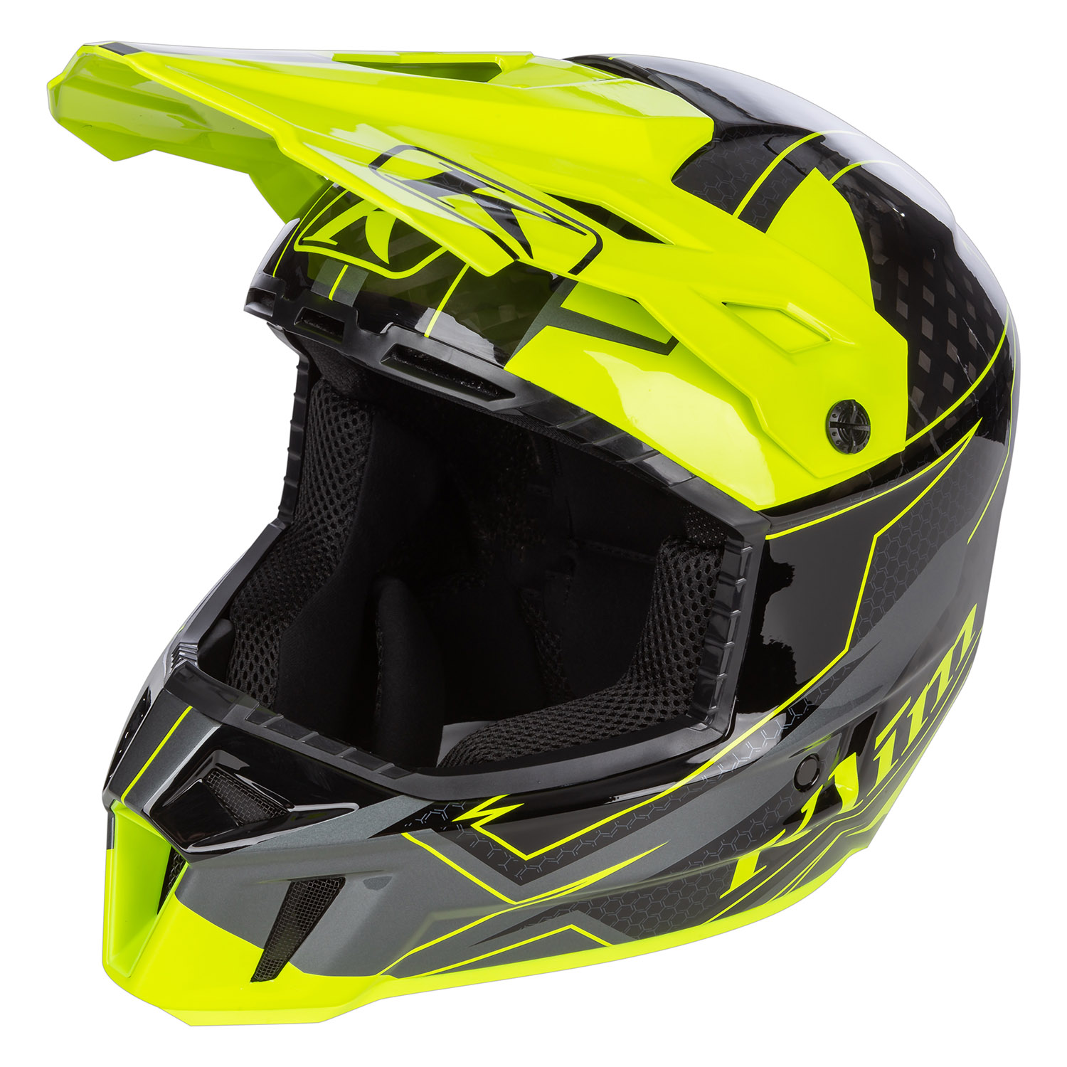 F3 Carbon Helmet ECE XL Velocity Black - Hi-Vis